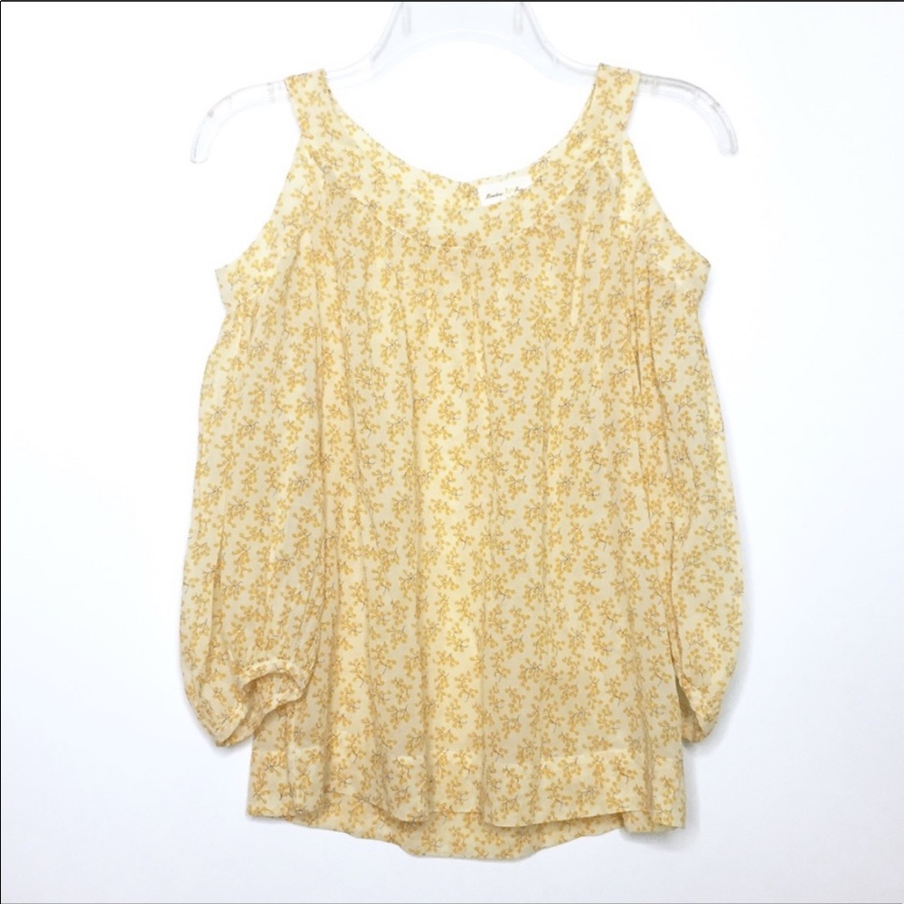 Anthropologie Pyracantha Cold Shoulder Blouse 0 - Picture 2 of 8